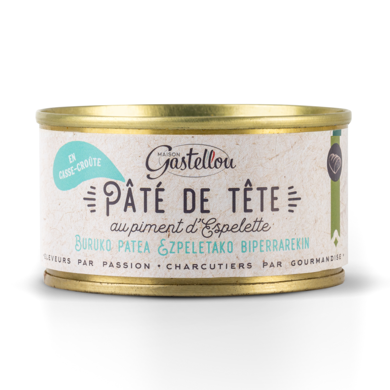 Pâté de tête de porc hure piment d'Espelette en boîte